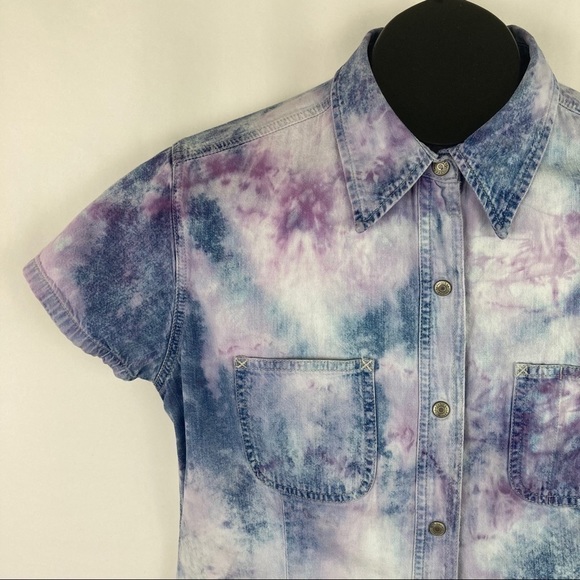 CUSTOM Gap Reverse Tie Dye Snap-Up L - Picture 9 of 12